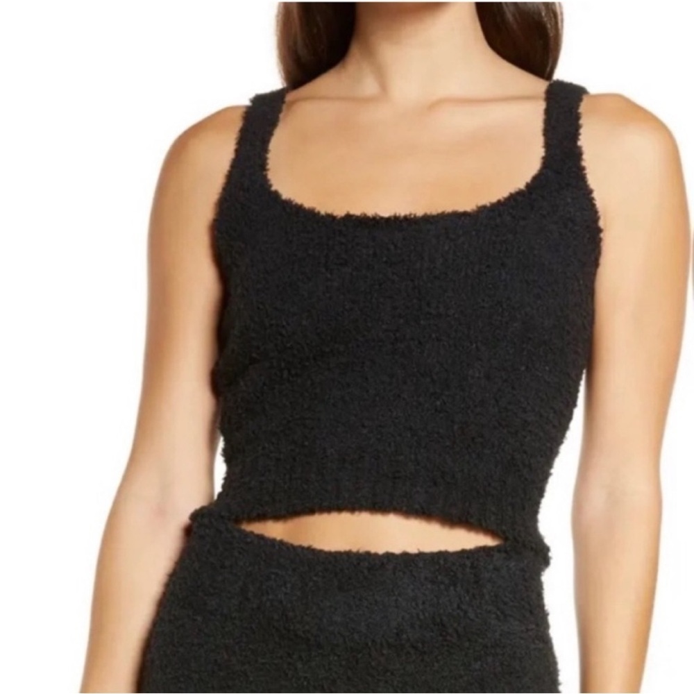 SKIMS Black Fuzzy Cozy Lounge Tank Top Onyx. Size L/XL. New Without Tags.